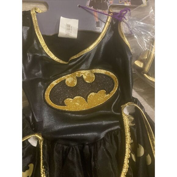 Batgirl Tutu Bat Girl Batman Superhero Fancy Dress Up Halloween SZ Small 5/6 KID - Picture 4 of 10